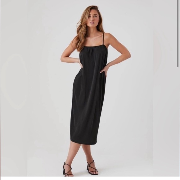 a new day Dresses & Skirts - A new day black easy linen dress | Size large